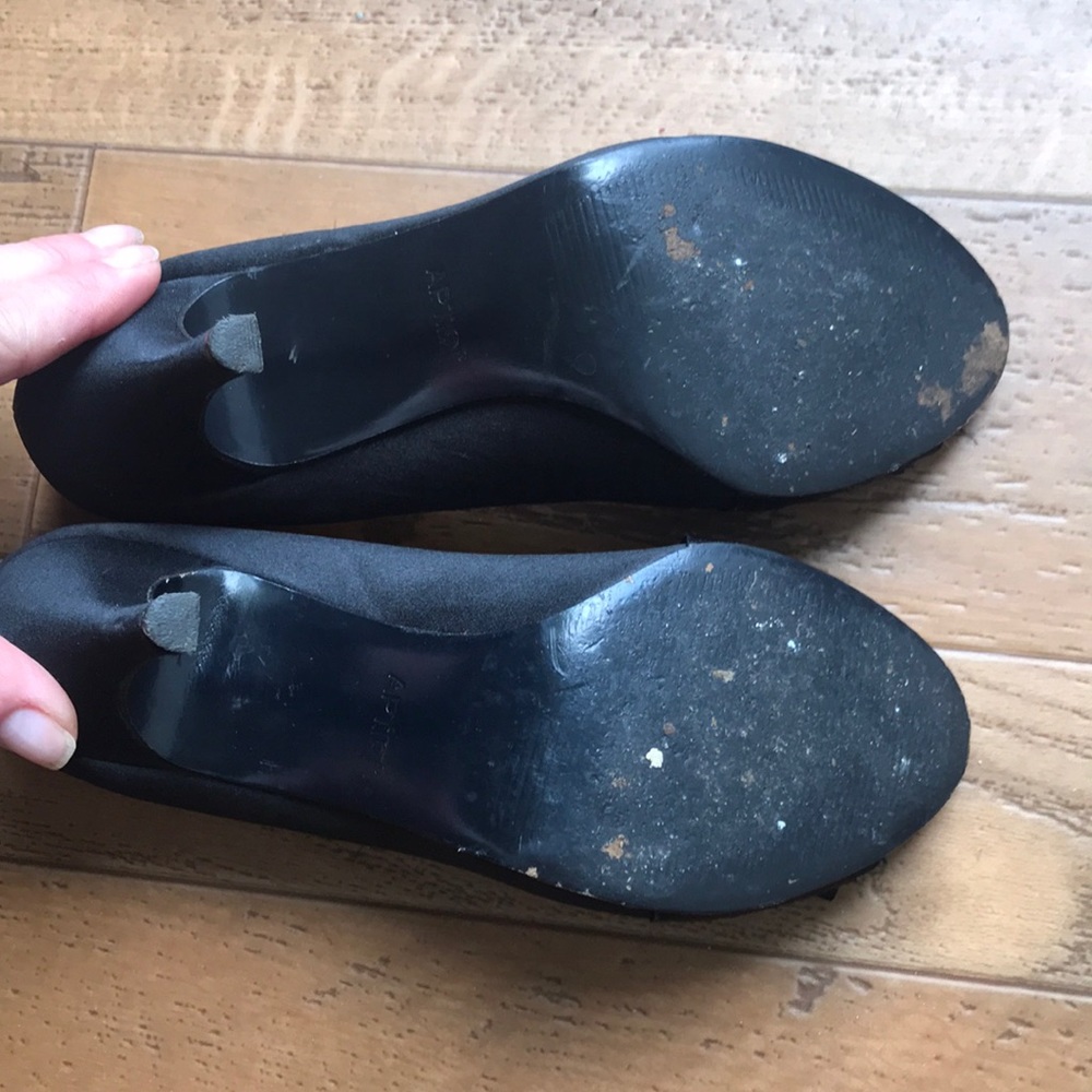 Apt. 9 Black peep toe heels with bow size 6.5 - Picture 3 of 6